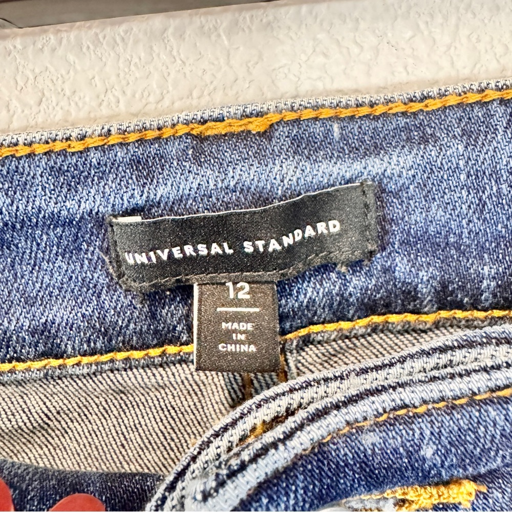 Universal Standard Straight Leg Crop Jeans Medium Wash Women’s 12 - Picture 3 of 9